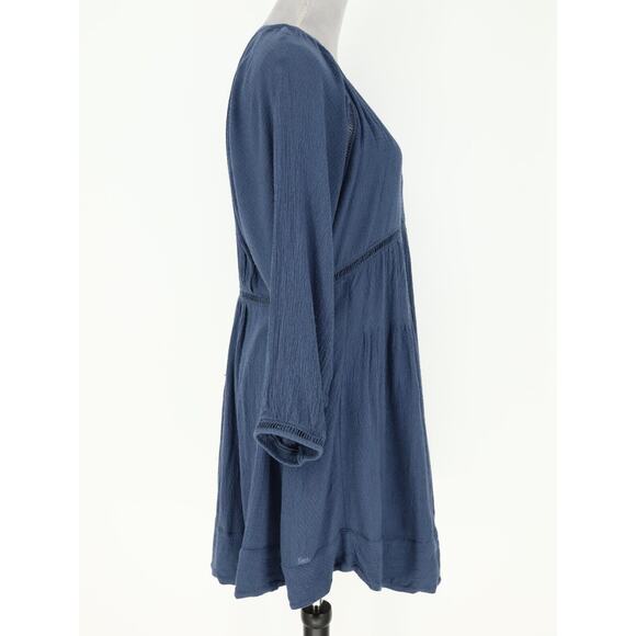 Free People Dress Womens Small Blue Rayon Babydoll Swing Trapeze Pullover - Picture 9 of 15